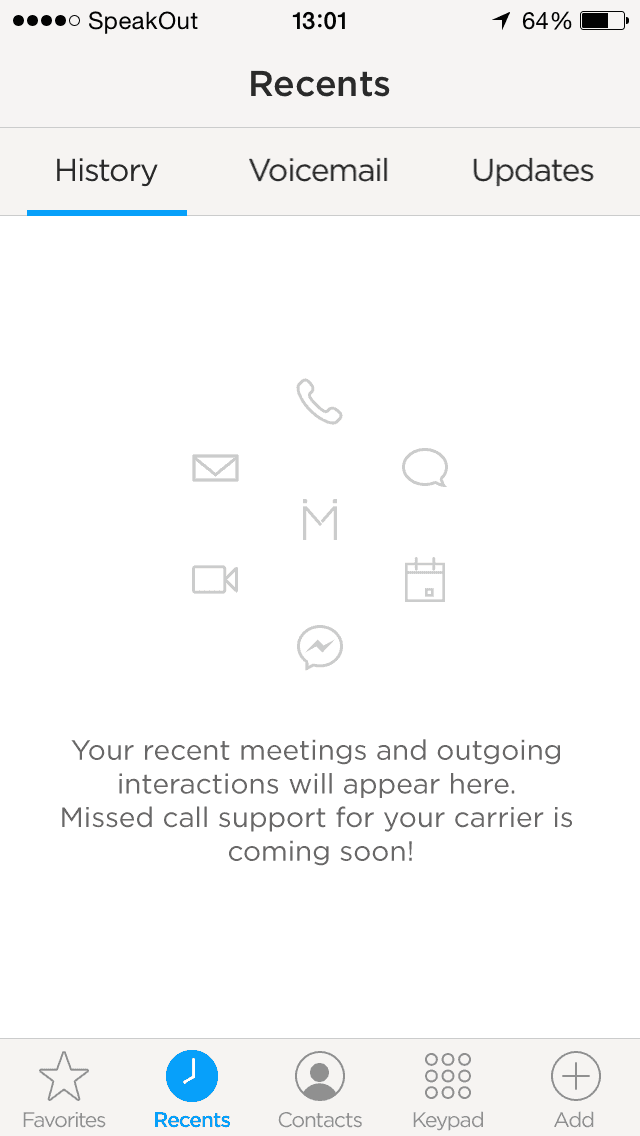 Screenshot of recent-meetings